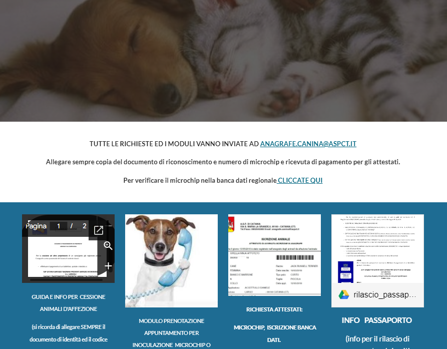 Portale Anagrafe Canina ASP Catania